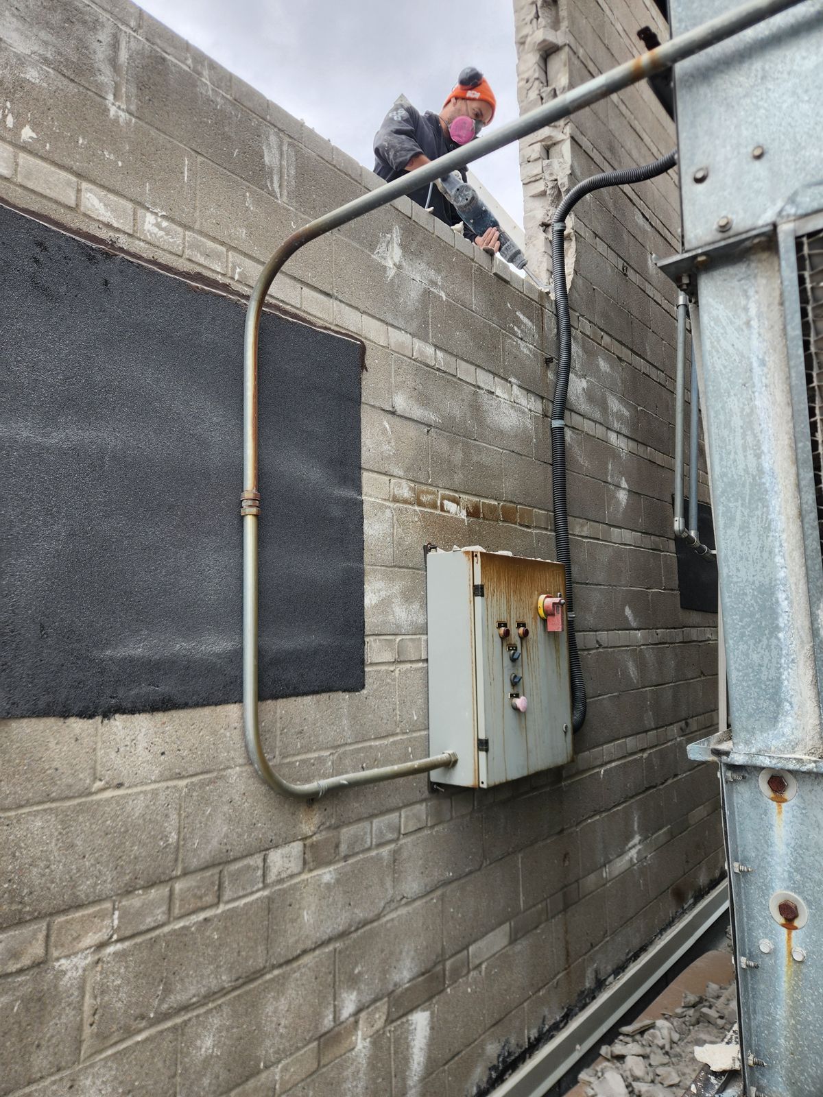Commercial block work and elevator shafts by All Canadian Masonry