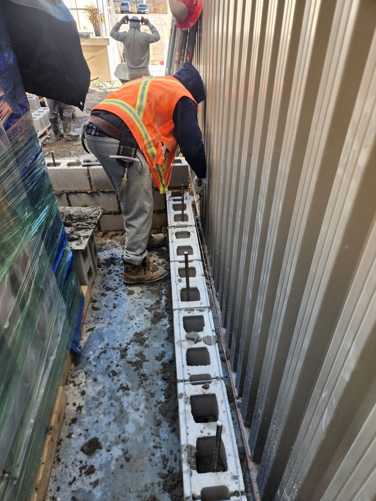 Commercial block work and elevator shafts by All Canadian Masonry